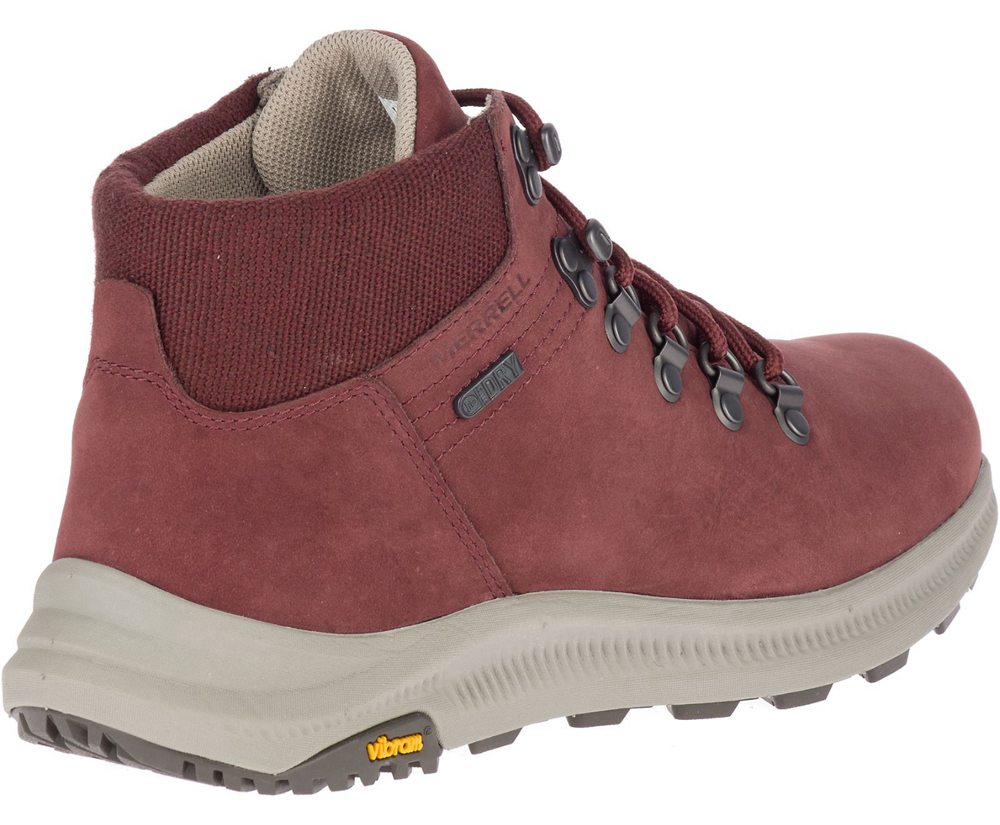 Kozaki Merrell Damskie Bordowe - Ontario Mid Waterproof - 415827-FUI